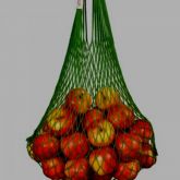 Sacola ecológica reutilizável  em malha  de rede (net bag) feita em poliester de alta  resistência