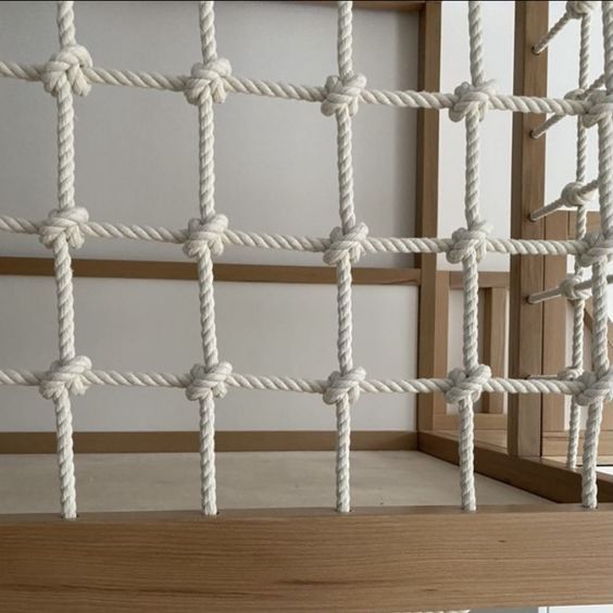 Rede de proteção  em  corda para beliche 6 unidades peças